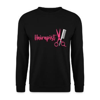 Hairstylist Hair Salon Kosmetologie - Unisex Pullover - Schwarz - Vorne - Alina (178cm) & Michal (187cm)