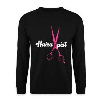 Hairstylist Hair Salon Kosmetologie - Unisex Pullover - Schwarz - Vorne - Alina (178cm) & Michal (187cm)