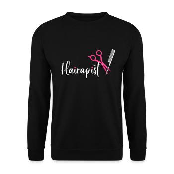 Hairstylist Hair Salon Kosmetologie - Unisex Pullover - Schwarz - Vorne - Alina (178cm) & Michal (187cm)