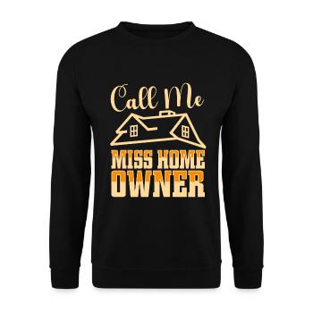 Neuer Hausbesitzer Hauswarmester Hausbesitzer - Unisex Pullover - Schwarz - Vorne - Alina (178cm) & Michal (187cm)