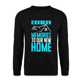 Neuer Hausbesitzer Hauswarmester Hausbesitzer - Unisex Pullover - Schwarz - Vorne - Alina (178cm) & Michal (187cm)