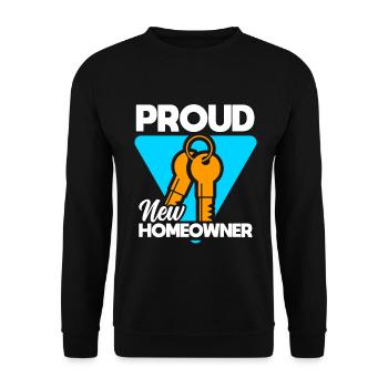 Neuer Hausbesitzer Hauswarmester Hausbesitzer - Unisex Pullover - Schwarz - Vorne - Alina (178cm) & Michal (187cm)