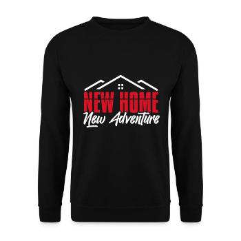 Neuer Hausbesitzer Hauswarmester Hausbesitzer - Unisex Pullover - Schwarz - Vorne - Alina (178cm) & Michal (187cm)