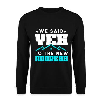 Neuer Hausbesitzer Hauswarmester Hausbesitzer - Unisex Pullover - Schwarz - Vorne - Alina (178cm) & Michal (187cm)