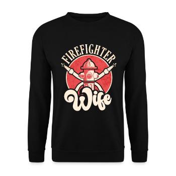 Feuerwehrmann Feuerwehrmannschaften´ - Unisex Pullover - Schwarz - Vorne - Alina (178cm) & Michal (187cm)