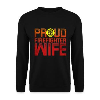 Feuerwehrmann Feuerwehrmannschaften´ - Unisex Pullover - Schwarz - Vorne - Alina (178cm) & Michal (187cm)