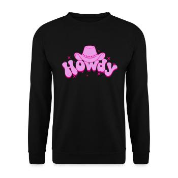 Groovy Howdy Rodeo Western Country - Unisex Pullover - Schwarz - Vorne - Alina (178cm) & Michal (187cm)