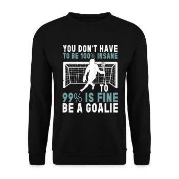 Lacrosse Goalkeeper Gloves Stick Lax Goalkeeper - Unisex Sweatshirt - black - Front - Alina (178cm) & Michal (187cm)