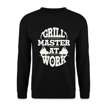 Grill Grillgrill Schweinefleisch - Unisex Pullover - Schwarz - Vorne - Alina (178cm) & Michal (187cm)