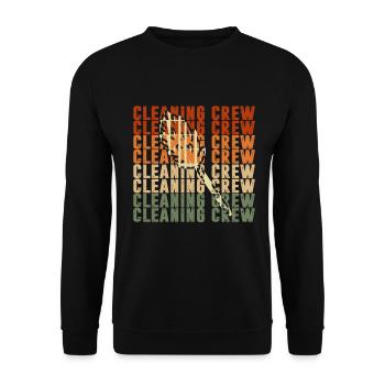 Housekeeping Week Geschenke Reinigungsliebhaber - Unisex Pullover - Schwarz - Vorne - Alina (178cm) & Michal (187cm)