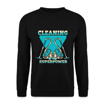 Housekeeping Week Geschenke Reinigungsliebhaber - Unisex Pullover - Schwarz - Vorne - Alina (178cm) & Michal (187cm)