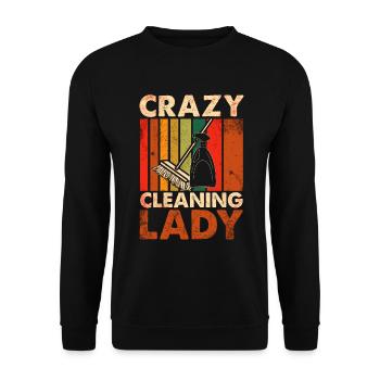 Housekeeping Week Geschenke Reinigungsliebhaber - Unisex Pullover - Schwarz - Vorne - Alina (178cm) & Michal (187cm)
