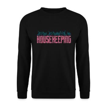 Housekeeping Week Geschenke Reinigungsliebhaber - Unisex Pullover - Schwarz - Vorne - Alina (178cm) & Michal (187cm)