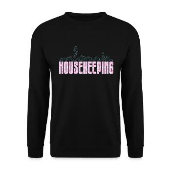 Housekeeping Week Geschenke Reinigungsliebhaber - Unisex Pullover - Schwarz - Vorne - Alina (178cm) & Michal (187cm)