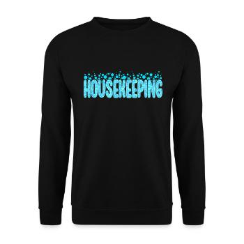 Housekeeping Week Geschenke Reinigungsliebhaber - Unisex Pullover - Schwarz - Vorne - Alina (178cm) & Michal (187cm)