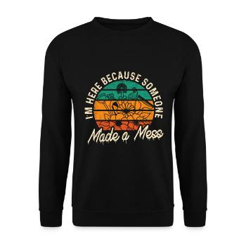 Housekeeping Week Geschenke Reinigungsliebhaber - Unisex Pullover - Schwarz - Vorne - Alina (178cm) & Michal (187cm)