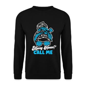Housekeeping Week Geschenke Reinigungsliebhaber - Unisex Pullover - Schwarz - Vorne - Alina (178cm) & Michal (187cm)