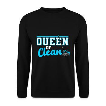 Housekeeping Week Geschenke Reinigungsliebhaber - Unisex Pullover - Schwarz - Vorne - Alina (178cm) & Michal (187cm)