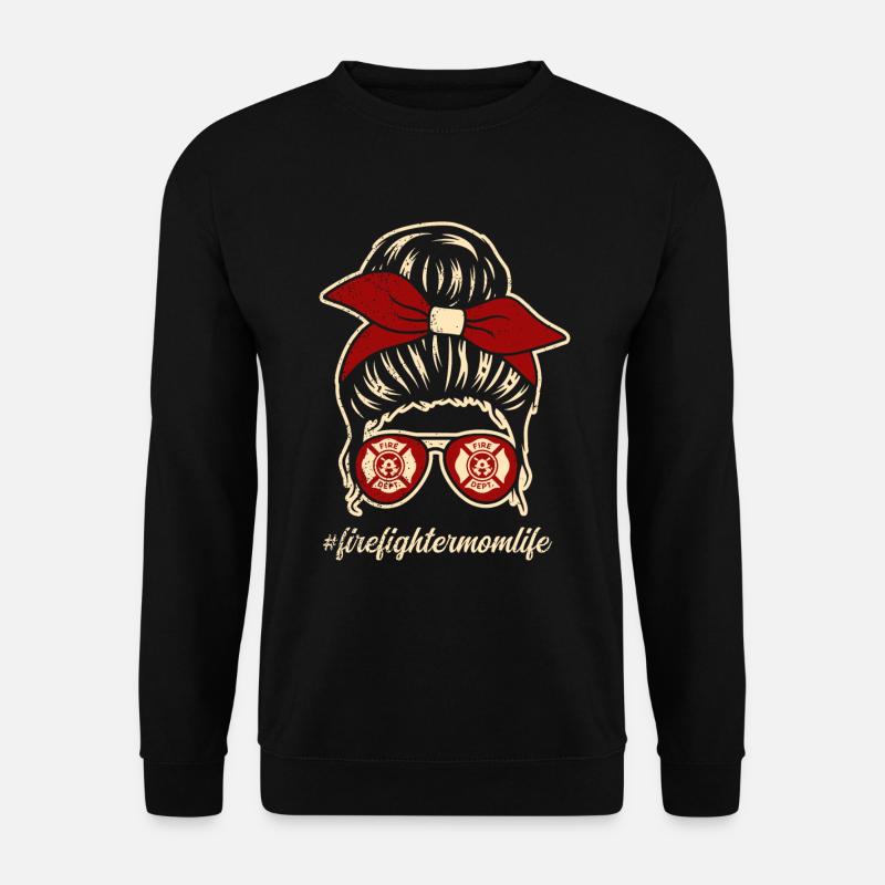 Feuerwehrmutter Feuerwehr Mutter - Unisex Pullover - Schwarz