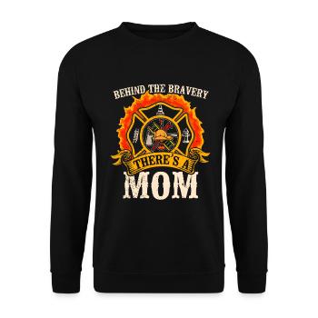 Feuerwehrmutter Feuerwehr Mutter - Unisex Pullover - Schwarz - Vorne - Alina (178cm) & Michal (187cm)