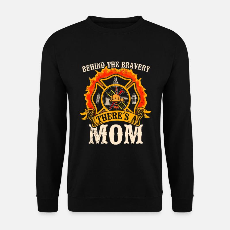 Feuerwehrmutter Feuerwehr Mutter - Unisex Pullover - Schwarz