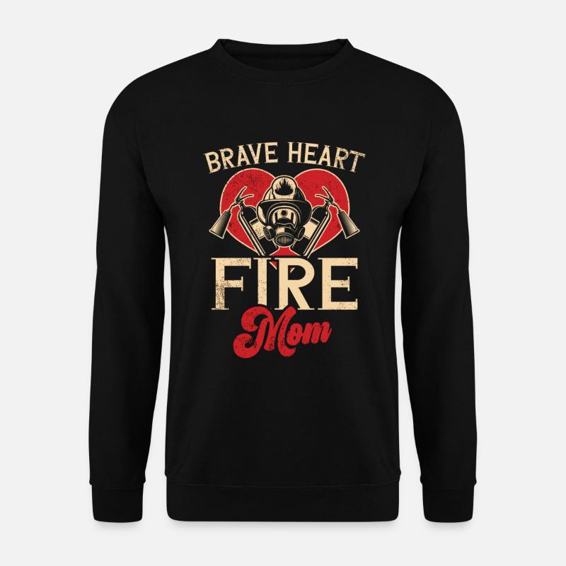 Feuerwehrmutter Feuerwehr Mutter - Unisex Pullover - Schwarz