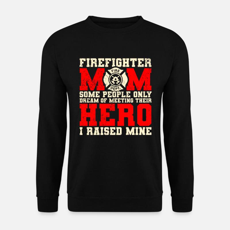 Feuerwehrmutter Feuerwehr Mutter - Unisex Pullover - Schwarz
