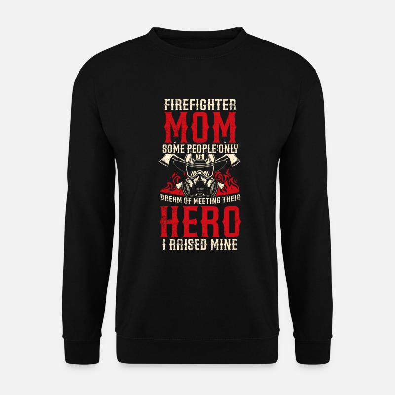Feuerwehrmutter Feuerwehr Mutter - Unisex Pullover - Schwarz