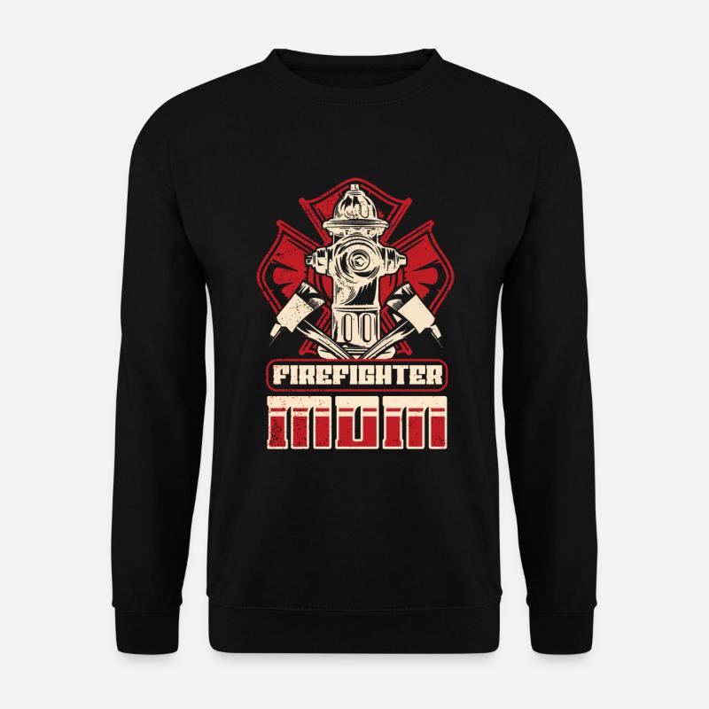 Feuerwehrmutter Feuerwehr Mutter - Unisex Pullover - Schwarz