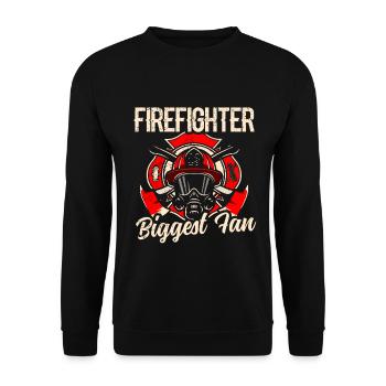 Feuerwehrmutter Feuerwehr Mutter - Unisex Pullover - Schwarz - Vorne - Alina (178cm) & Michal (187cm)