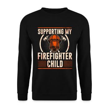Feuerwehrmutter Feuerwehr Mutter - Unisex Pullover - Schwarz - Vorne - Alina (178cm) & Michal (187cm)