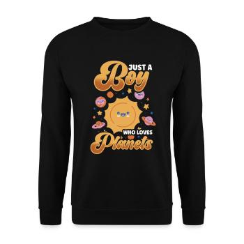 Système Solaire, Planètes, Science Espace, Astrologie - Sweat-shirt Unisexe - noir - Devant - Alina (178cm) & Michal (187cm)