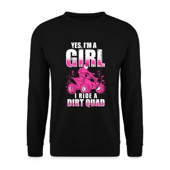 Quadgirl ATV 4 Wheeler Off Roading Lover - Unisex Pullover - Schwarz - Vorne - Alina (178cm) & Michal (187cm)