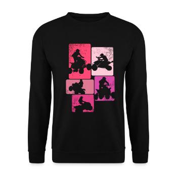 Quadgirl ATV 4 Wheeler Off Roading Lover - Unisex Sweatshirt - black - Front - Alina (178cm) & Michal (187cm)
