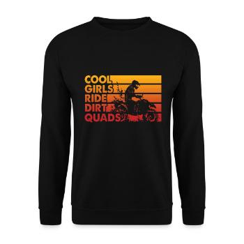 Quadgirl ATV 4 Wheeler Off Roading Lover - Unisex Pullover - Schwarz - Vorne - Alina (178cm) & Michal (187cm)
