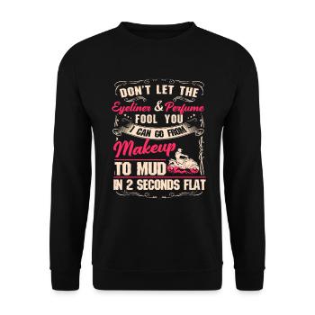 Quadgirl ATV 4 Wheeler Off Roading Lover - Unisex Pullover - Schwarz - Vorne - Alina (178cm) & Michal (187cm)