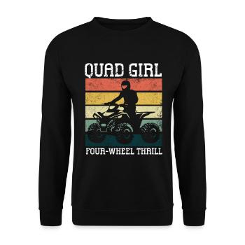 Quadgirl ATV 4 Wheeler Off Roading Lover - Unisex Pullover - Schwarz - Vorne - Alina (178cm) & Michal (187cm)