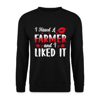 Farmfrau Landwirt Landwirtschaft Landwirtschaft - Unisex Pullover - Schwarz - Vorne - Alina (178cm) & Michal (187cm)