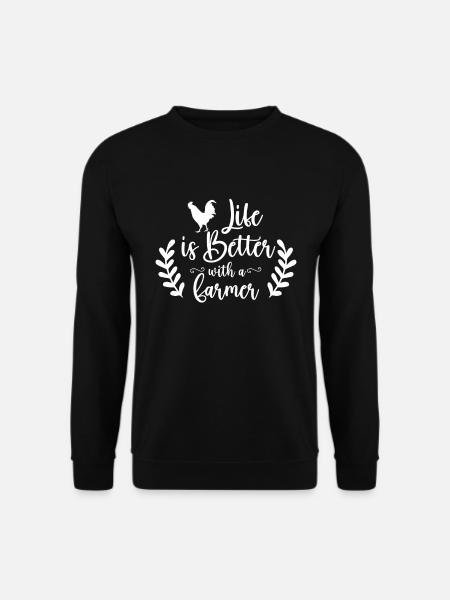 Farmfrau Landwirt Landwirtschaft Landwirtschaft - Unisex Pullover - Schwarz