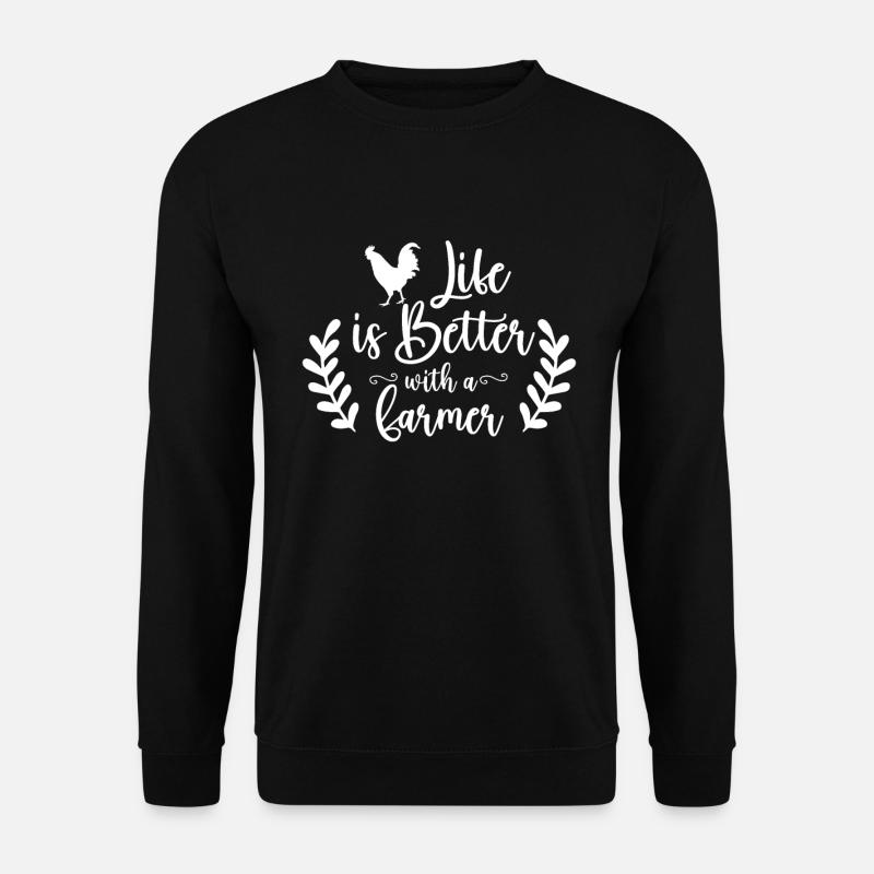 Farmfrau Landwirt Landwirtschaft Landwirtschaft - Unisex Pullover - Schwarz