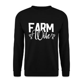 Farmfrau Landwirt Landwirtschaft Landwirtschaft - Unisex Pullover - Schwarz - Vorne - Alina (178cm) & Michal (187cm)