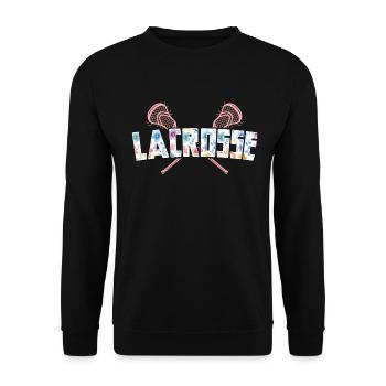 Lacrosse Girl Lax Girl Spieler Frauen - Unisex Pullover - Schwarz - Vorne - Alina (178cm) & Michal (187cm)