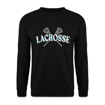 Lacrosse Girl Lax Girl Spieler Frauen - Unisex Pullover - Schwarz - Vorne - Alina (178cm) & Michal (187cm)