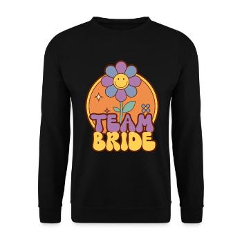 Groovy Bride Bachelorette Bridal Shower - Unisex Sweatshirt - black - Front - Alina (178cm) & Michal (187cm)