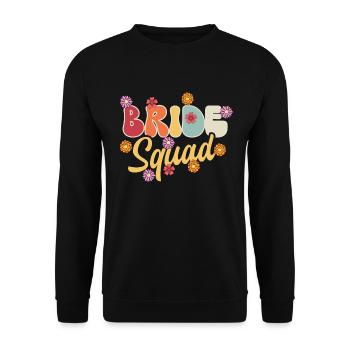 Groovy Bride Bachelorette Bridal Shower - Unisex Sweatshirt - black - Front - Alina (178cm) & Michal (187cm)