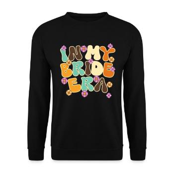Groovy Bride Bachelorette Bridal Shower - Unisex Sweatshirt - black - Front - Alina (178cm) & Michal (187cm)