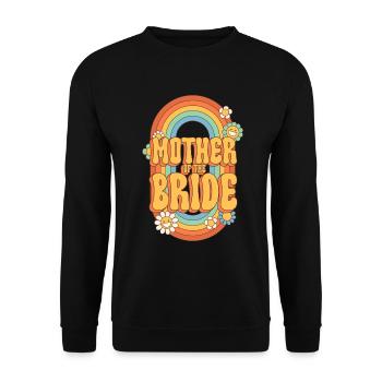 Groovy Bride Bachelorette Bridal Shower - Unisex Sweatshirt - black - Front - Alina (178cm) & Michal (187cm)