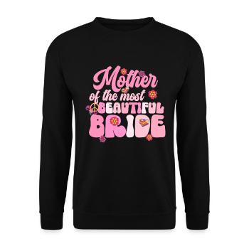 Groovy Bride Bachelorette Bridal Shower - Unisex Sweatshirt - black - Front - Alina (178cm) & Michal (187cm)