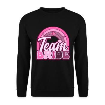 Groovy Bride Bachelorette Bridal Shower - Unisex Sweatshirt - black - Front - Alina (178cm) & Michal (187cm)