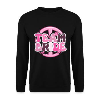 Groovy Bride Bachelorette Bridal Shower - Unisex Sweatshirt - black - Front - Alina (178cm) & Michal (187cm)